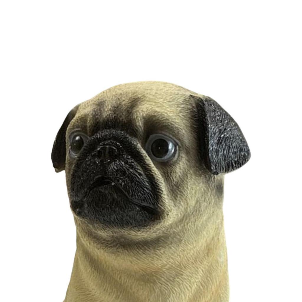 Animal Dog Statue Ornament Resin Realisitc Puppy Figure Home Decor Dog Model Figure for Office Desktop Garden Entry Living Room