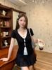 Plus Size Summer Lace Faux Two-Piece Slimming Top