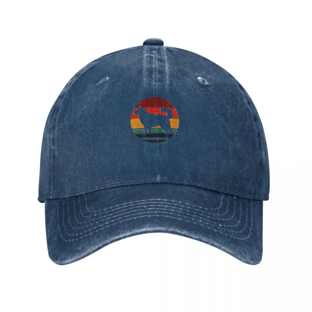Goberian Vintage Retro Mom Dad Dog Gift Baseball Cap Fun Hats Golf Hat Genuine Designer Hat Hard Hat For Unisex Womens