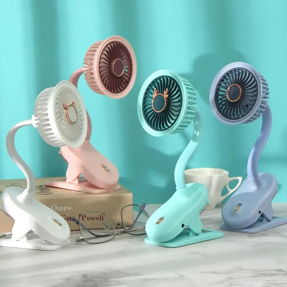 

Portable Mini Hand Clip Fan USB Rechargeable Quiet Desktop Electric Fan High Quality Student Dormitory Small Cooling Fan