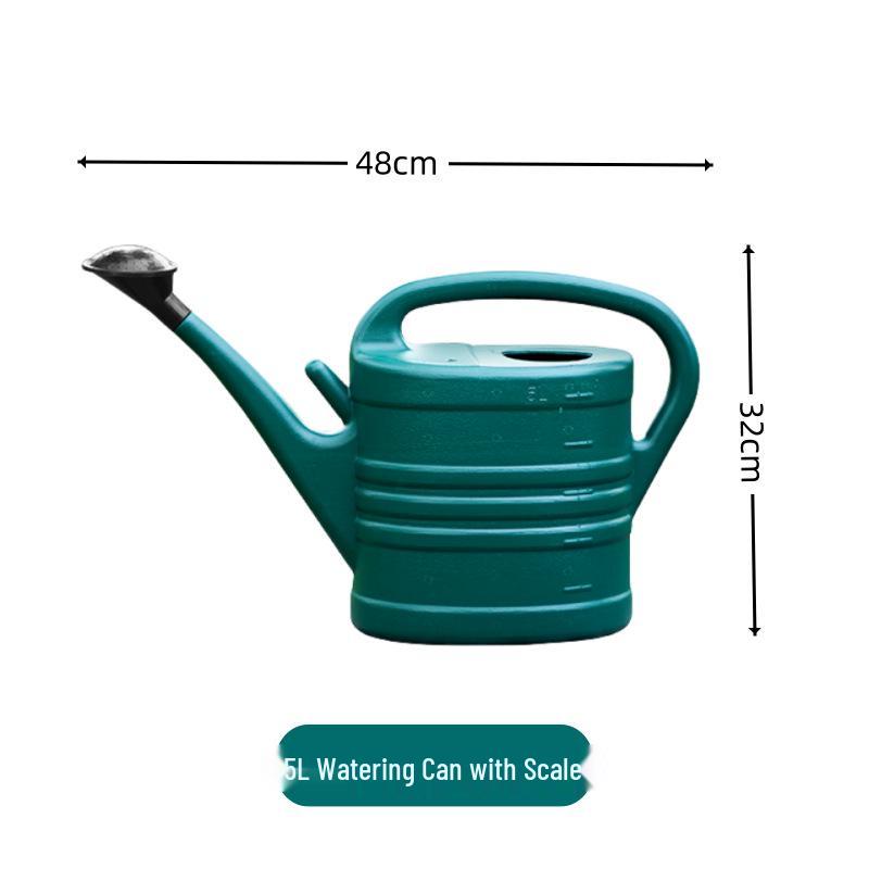 8-10L Large Capacity Watering Can with Long Spout & Shower Head for Vegetables and Flowers