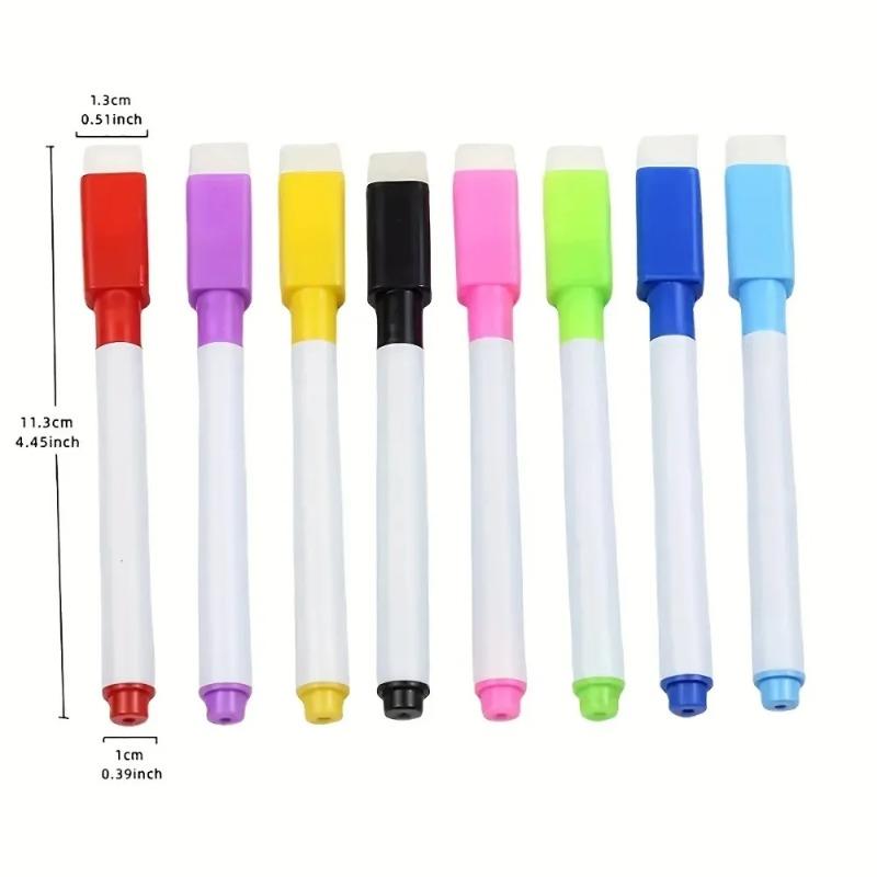 8-piece Set. Small-sized White Board Eraser-style Dry Writing Pen, 8 Colors * 1 Sets