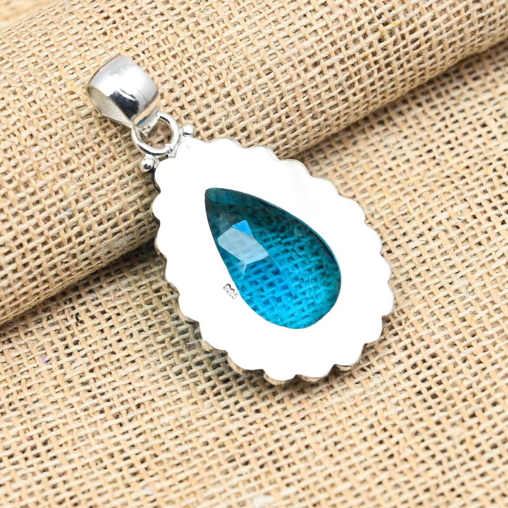 Tanzanite Gemstone Handmade Solid 925 Sterling Silver Jewelry Anniversary Pendant For Her