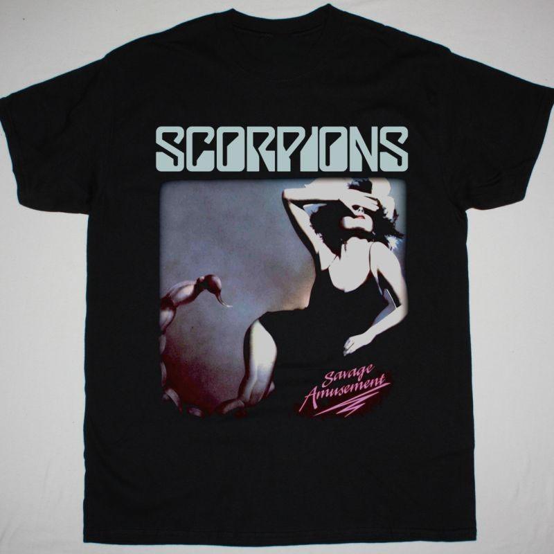 New SCORPIONS SAVAGE AMUSEMENT Cotton Black Men All Size TShirt Unisex T-Shirt XXL