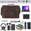 WildHorn Leather 15 inch Laptop Bag for men I Office Bags I Travel Bags I Casual Bags (Brown)