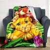 Lion Adventure Flannel Blanket Super Soft Warm Cozy Blanket For Sofa Bed Office Travel Allseason Home Decor Gift