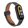For Xiaomi Mi Band 10 9 8 Leather Strap Watch Magnetic Buckle Wristband for Miband 10 9 8 NFC Correa Watchband Bracelets Metal Interface