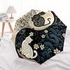 1 Stück Schwarz-Weiß-Katze Ying Yang Katze Automatisches Öffnungs- und Schließschirm - Leichtes 3-fach faltbares Design, Geeignet für Fans, Reisen, Täglichen Gebrauch - Von