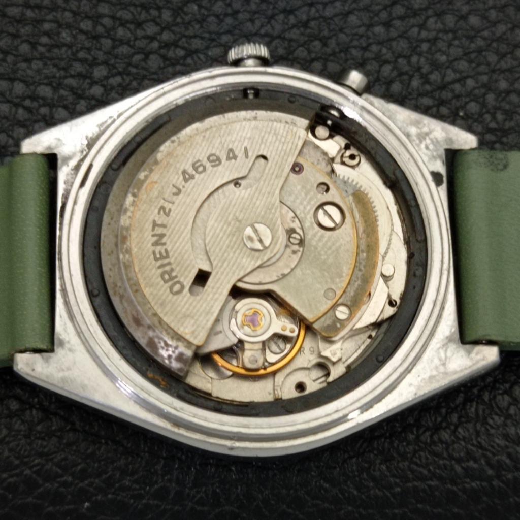 VINTAGE ORIENT AUTOMATIC 46941 JAPAN MENS GREEN COLOR DIAL WATCH a700709-5 R204-a700709