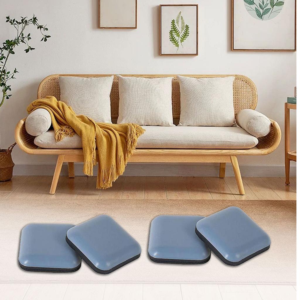 Pack of 50 Practical Adhesive Furniture Sliders Pad Quiet Glides Floor Protectors Accessory for Hardwoods and Carpet