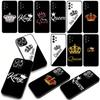 Cover for Samsung Galaxy A55 A54 A25 A36 A17 A26 A35 A33 A34 A14 A37 S8 S9 S20 S21 FE S10 Plus Case Crown King Queen golden