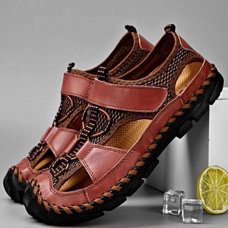 Spring New Sandals Men's Hand-sewn Foreign Trade Casual Men's Shoes Outdoor Breathable Men's Large Size Beach Shoes