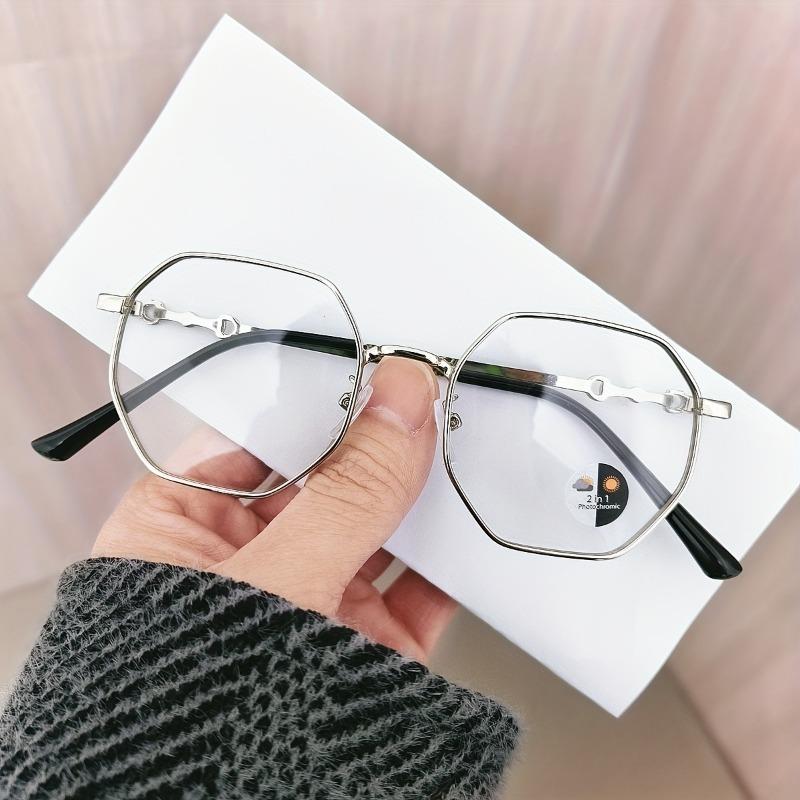 Pochromic Fashion Glasses Dual-Use Day & Night with Gray Lenses for Daytime and White Lenses for Night Vision