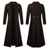 Cappotto Medievale Steampunk Gotico con Chiusura Doppiopetto per Cosplay e Giochi di Ruolo