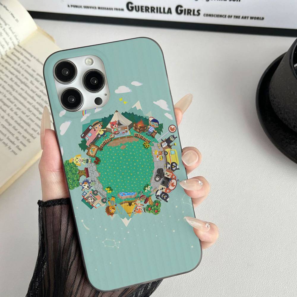 A-Animal C-Crossing Phone Case Corrugated Pattern Phone Case For iPhone 17 Air 16 15 14 13 Plus Pro Max Matte Shockprooof Cover