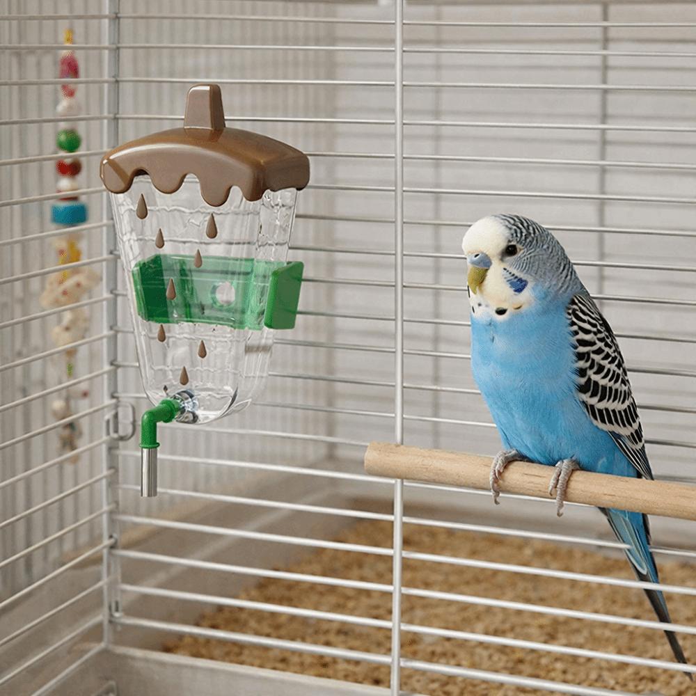 Spritzgeschützter Papageien-Wassserspender Große Kapazität Hängend Vogeltrinknapf Auslaufsicher Abnehmbar Vogel-Wasserflasche