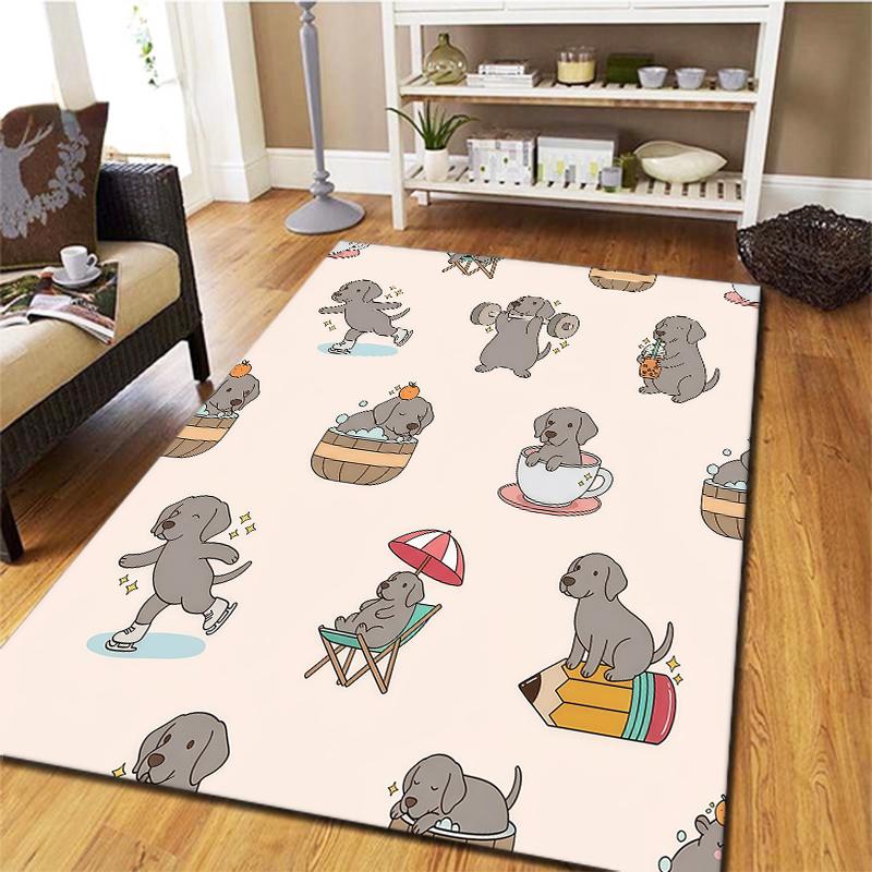Cute cartoon animal Pattern Square Carpet,Area Rug,Carpet Rug for Living Room Bedroom Sofa Playroom Decor,Non-slip Floor Mat,Holiday Birthday Gifts