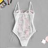 Embroidered Women 'S Lace One -Piece Bodysuit Underwear with Spaghetti Strap Open Back Sexy Girl Bra Set Temptation Onesie