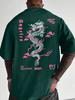 Bold Dragon and Cloud Art Graphic Tee Urban Street 100 Cotton Unisexs Tshirt Summer Breathable Lightweight Trendy Casual Shirts