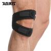 Aolikes Elastic Knee Support Sleeve with Hole for Basketball Tennis Cycling Pressurized Wrap Brace Kneepad