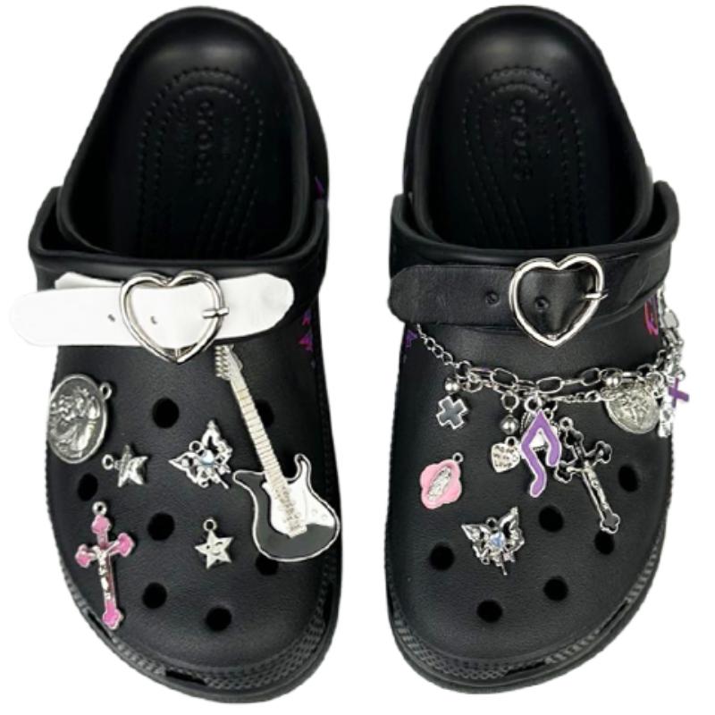 Crocs Classic Platform Clog Clogs Women's Black Pink