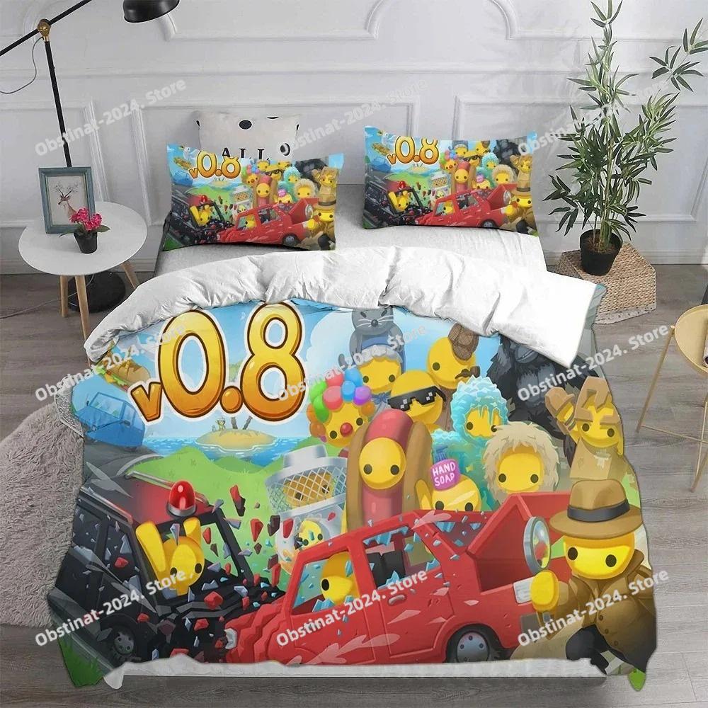 Cartoon Game Wobbly&Life Duvet Cover Pillowcase Bedding Set Adult Boys Girls Bedroom Decoration Children Gift Single Double Size