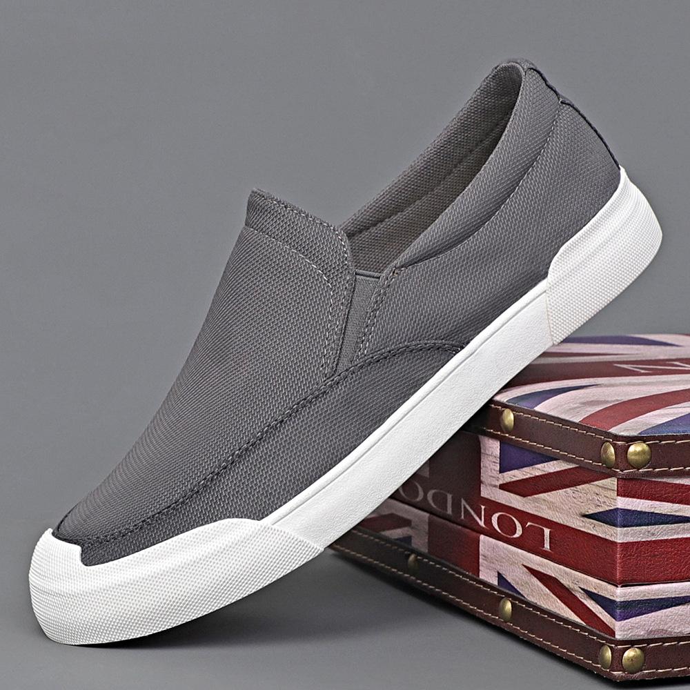 Summer One Pedal Men'S Canvas Shoes Breathable Casual Versatile Trend Board Shoes