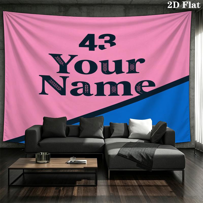 Alpine F1 Benutzerdefinierter Name Wandteppich Ästhetisches Wandbehang Gedruckter Stoffdecke Dekorative Wandteppiche Für Schlafzimmer Wohnzimmer Heimdekoration