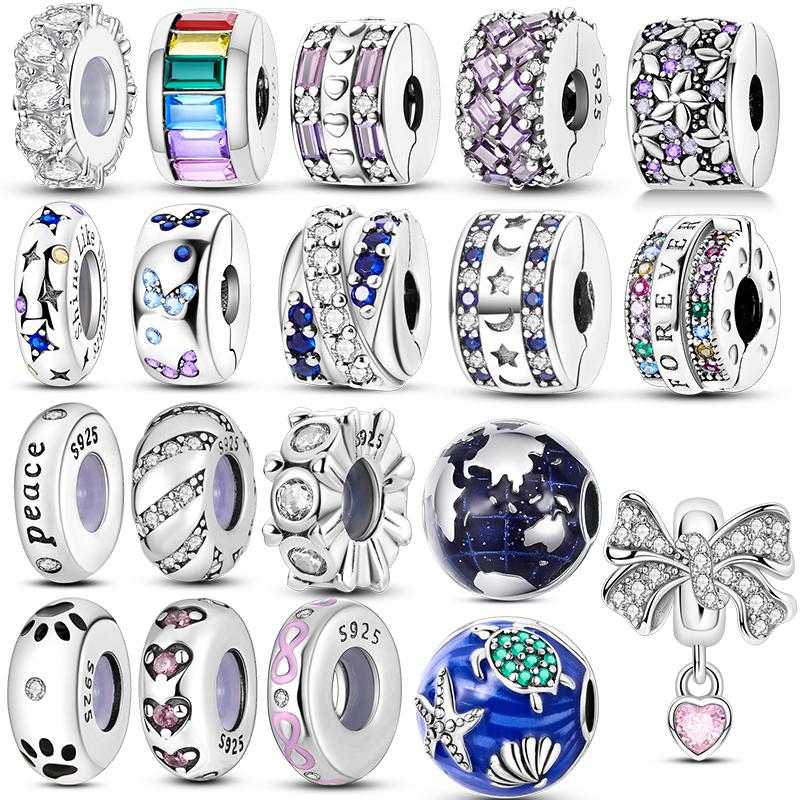 Kupfer Schmetterling Bunte Clip Anhänger Zirkon Silikon Abstandshalter Perlen Für Armband Damen DIY Schmuck Geschenk