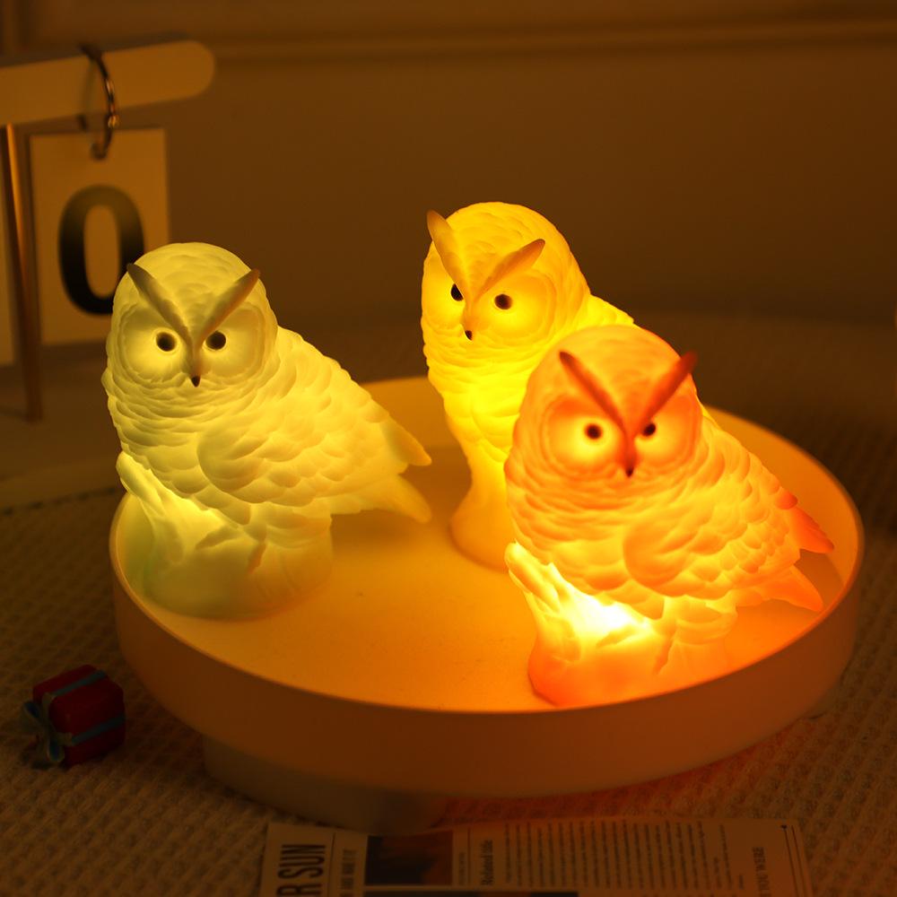 1Pc LED Owl Night Light for Kids - Luminous Bedroom Toy