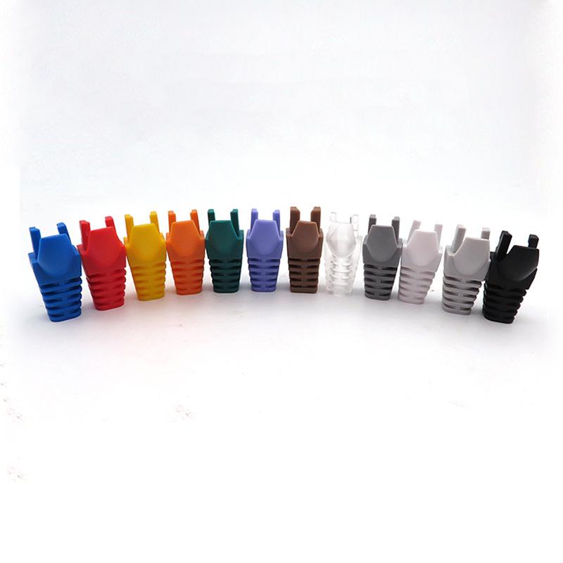 RJ45 CAT6 CAT5e Adapterkappe Ethernet-Netzwerkkabel-Steckerstecker RJ45-Kappen Cat 5 CAT6 Schutzhülle Mehrfarbig