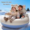 Inflatable Snow Sleds With High Backrest And Antislip Base For Skiing And Winter Outdoor Activity