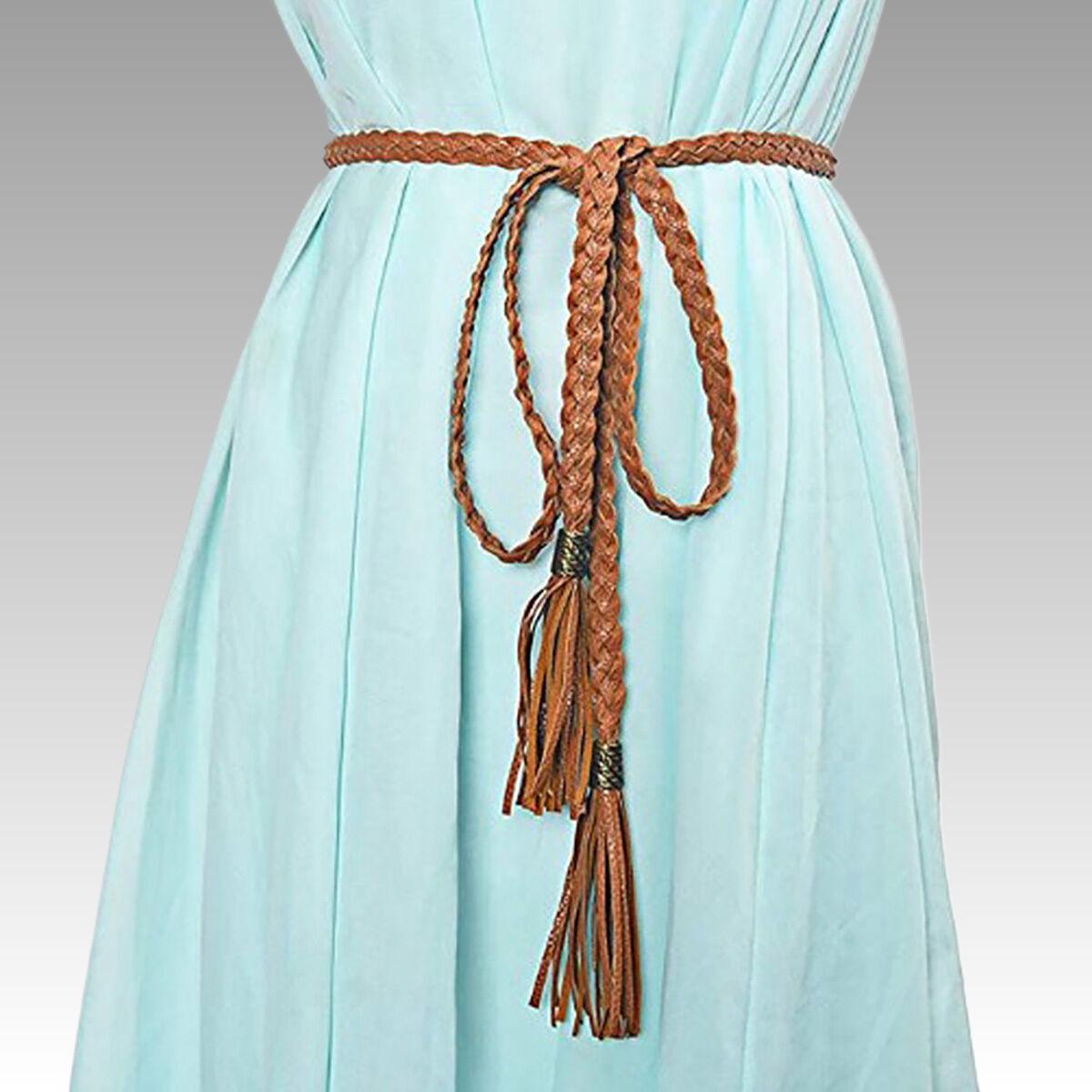 

Black Fashion Tassel Braided Waist Belt & Dress Decoration 200cm абрикосовий