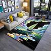 Colorful Sailboat Landscape Carpet with Starry Night Sky Design Suitable for Use As an Anti-slip for Living Room Bedroom Sofas