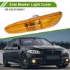 HOPESPANNER Waterproof Yellow Side Marker Light Covers with Plastic Lenses for BMW 320i 2002-2005 (Part Number 63137165913)