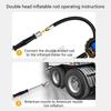 090E Tire Chuck Double Head Truck Vehicle Auto Air Inflator Tool 1/4 Inch Adapter