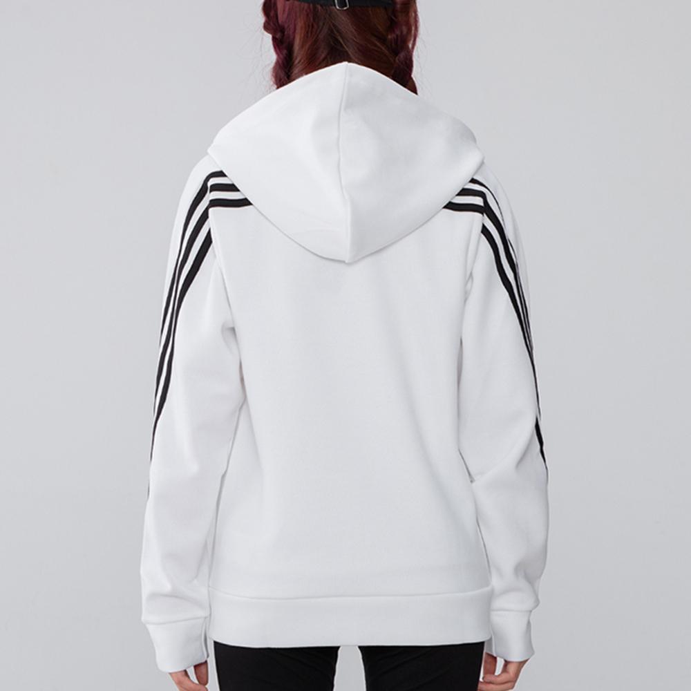 Adidas Three Stripe Running Hooded Jacket Women Jackets White H57293