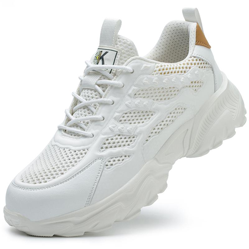Summer Work Shoes With Protection Breathable Lightweight Shoessteel Toe Shoes Men  Anti-smashing Industrial Safety Shoes