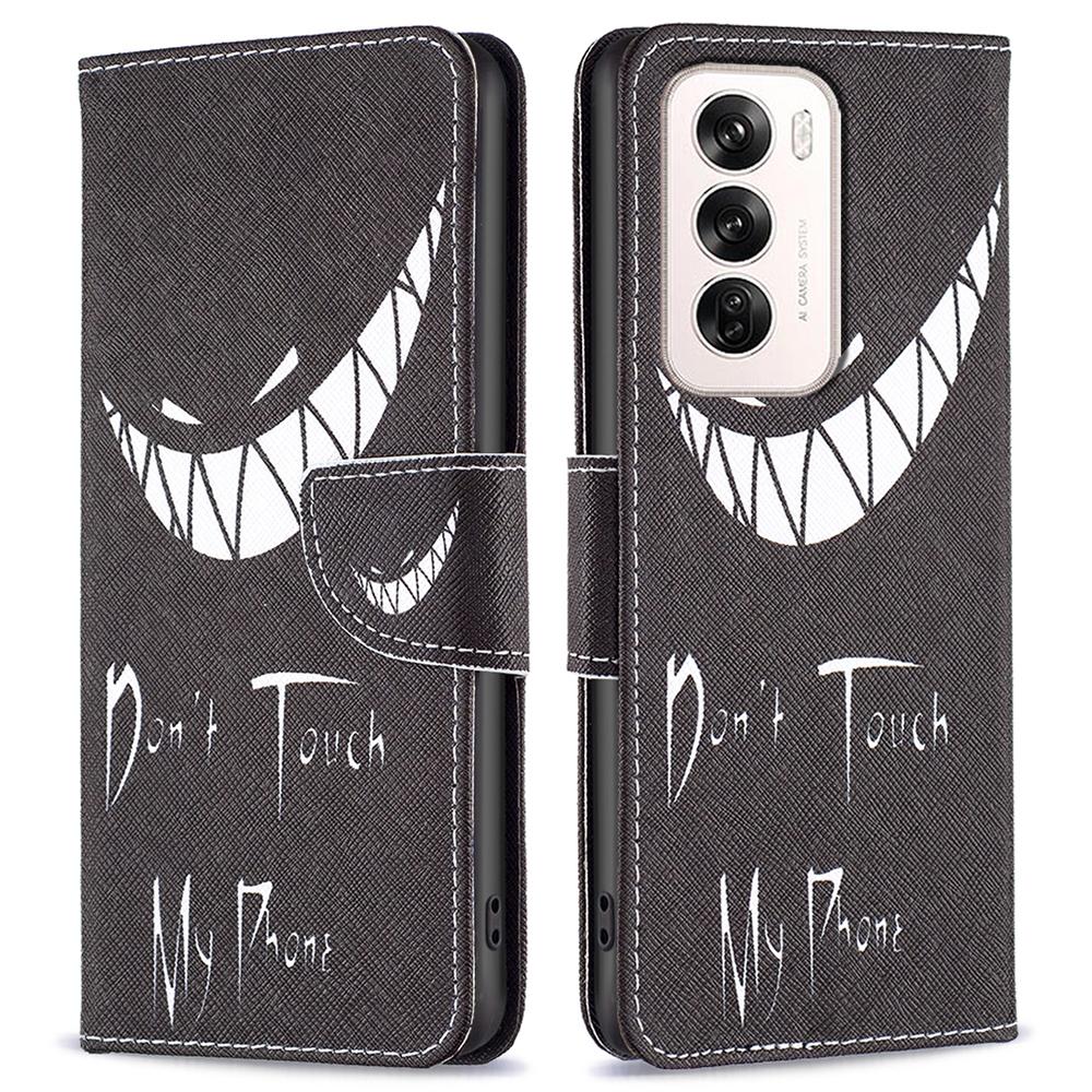 

For Oppo Reno12 5G (Global) Case Pattern Print PU Leather Phone Cover F