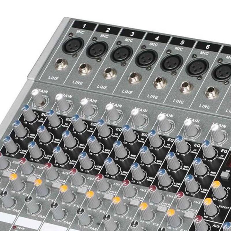 Runpu RP-MTY8012 Professional 12-Channel Analog Audio Mixer (CN Version)