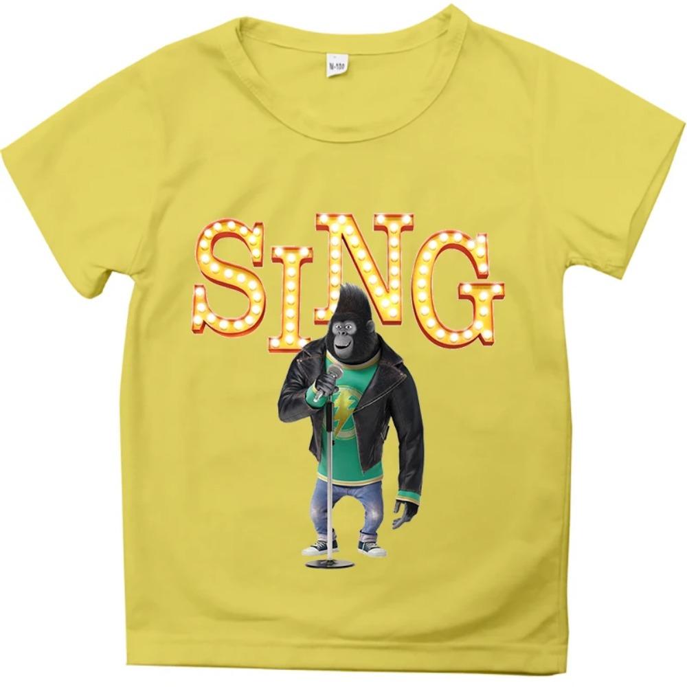 

Funny Johnny Sing Graphic Kids T Shirt Boys Casual O-Neck Short Sleeve Tees Cartoon Clothes Tops Fashion Anime T-Shirts Children 150
