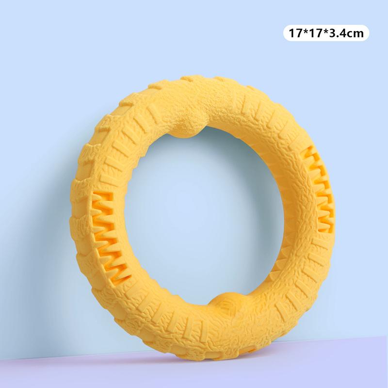 Durable Pet Flying Disk Training Ring Puller Anti-Bite Safety Silicone Outdoor Floating Indestructible Dog Toy Puppy Accessories