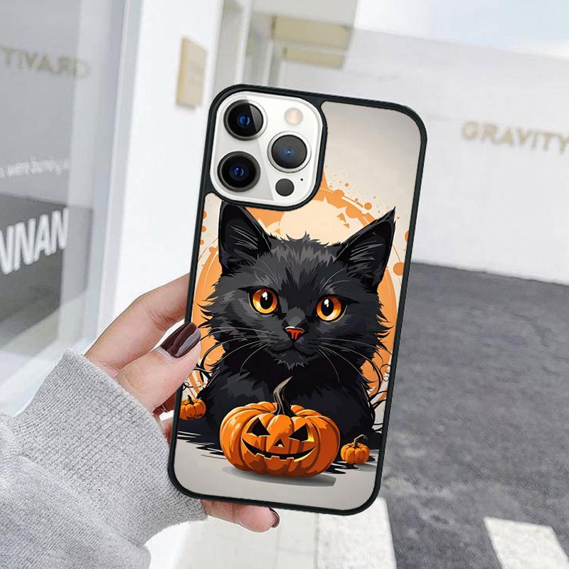 Animal Cartoon Halloween Cat Phone Case For iPhone 17 Air 15 16 Cover  11 13 14 Pro Max 12 Plus Max Fundas