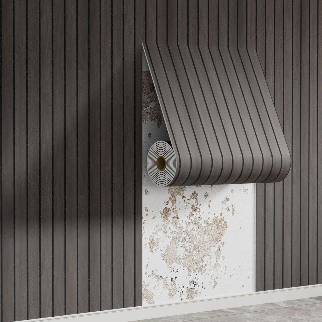 3D Selbstklebender Holzmaserung Wandaufkleber - Wasserdichte & Feuchtigkeitsbeständige Dekorationsplatte für Wohnzimmer TV-Hintergrund