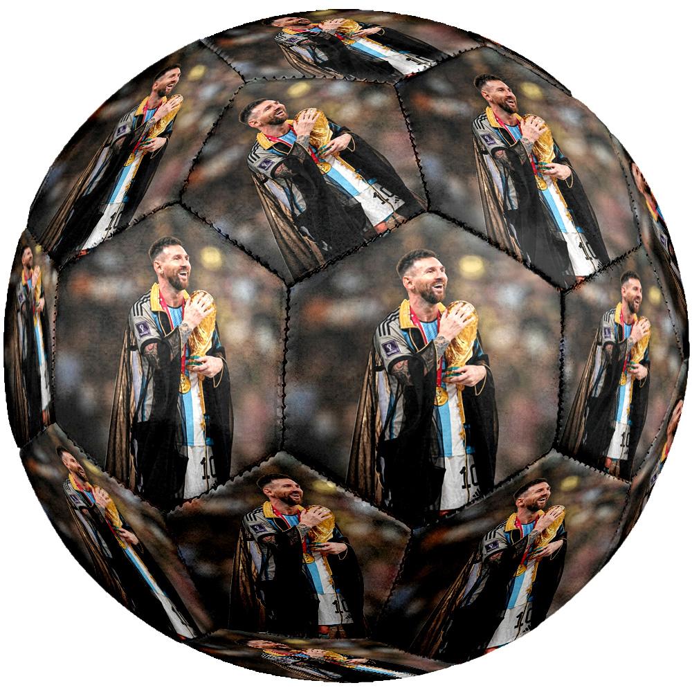 Lionel Messi World Cup Journey Soccer Ball Size 5 Football Machine Sewn Indooroutdoor Universal Football Perfect Gift For Sports Enthusiasts