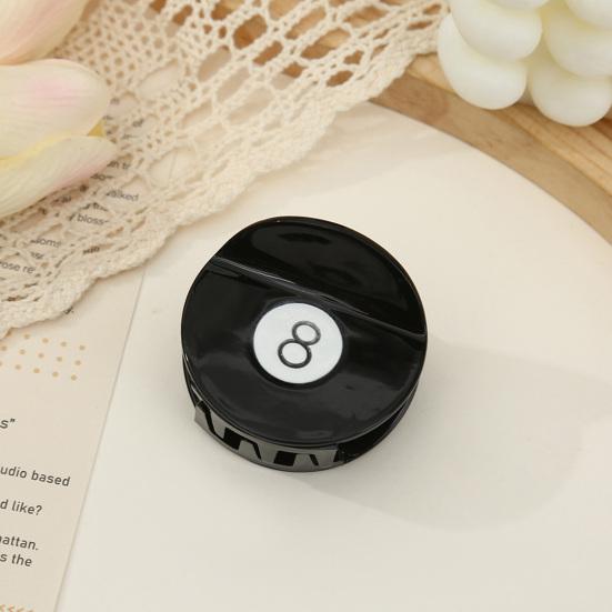 1/2/3/4/5Pcs Hair Claw Black 8 Ball Golf Club Hair Clip Women Updo Ponytail Holder