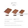 Ebony Rectangular Tea Plate Solid Wooden Storage Trays Water Cup Fruit Food Bread Sundries Serving Tray Household Organizer