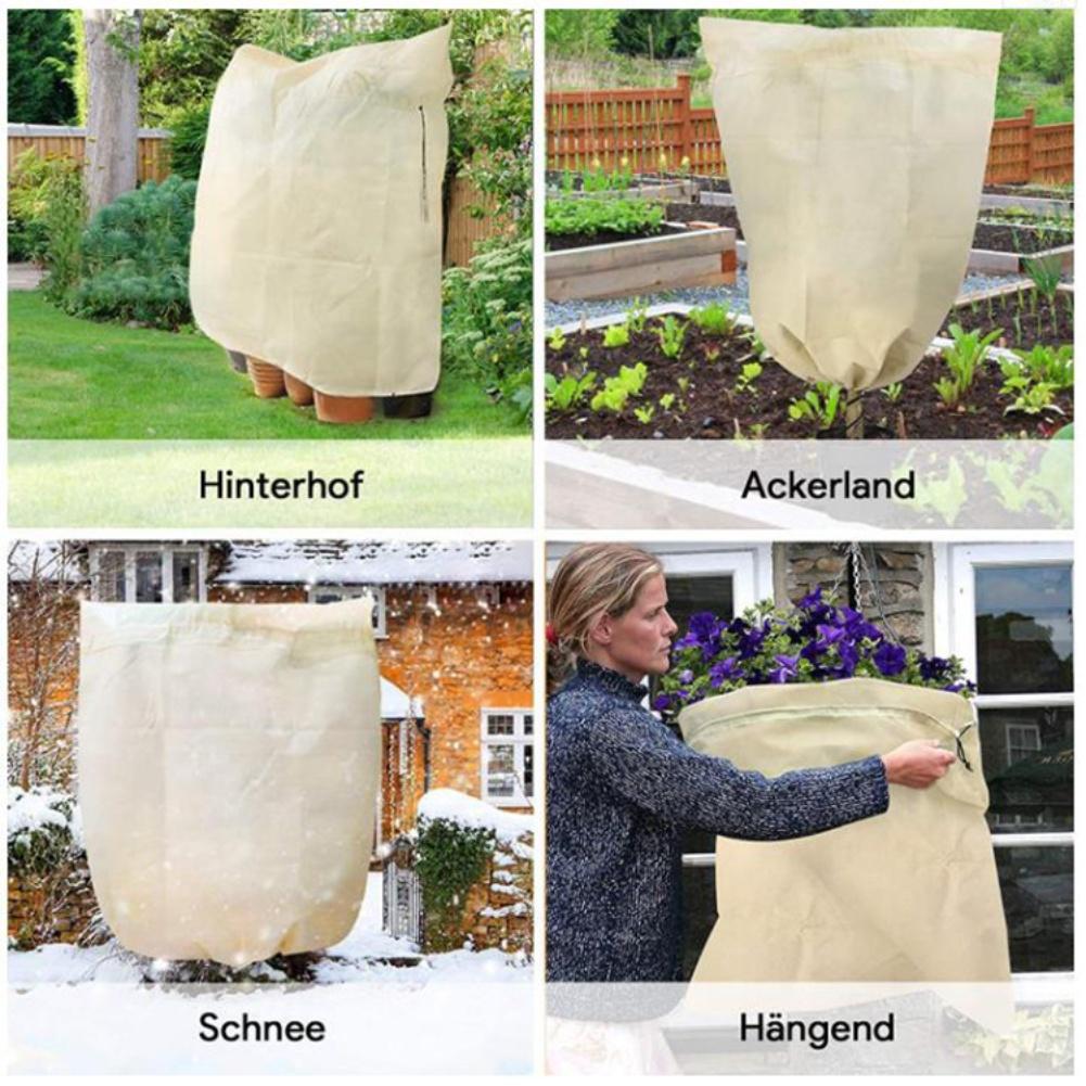 Adjustable Plant Shield Heavy-Duty Plant Bags Easy To Clean And Store Practical Drawstring Design For Hanging Flower Baskets