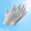 Sunscreen Gloves Women's UV Protection Summer Thin Ice Silk Non-slip Cycling Dew Two-finger Sleeves