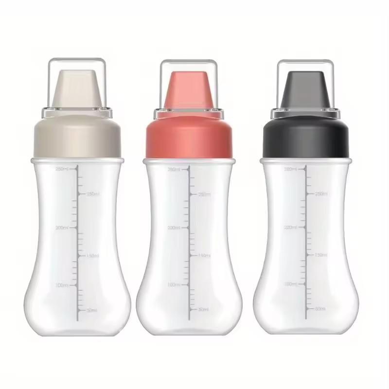 350ml 5 Hole Squeeze Condiment Bottles With Nozzles Plastic Ketchup Mustard Hot Sauces Olive Oil Bottles Kitchen Accessories